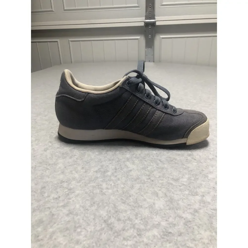 Adidas Samoa Shoes Mens Size 7.5 Blue Gray Tennis Walking Low Top